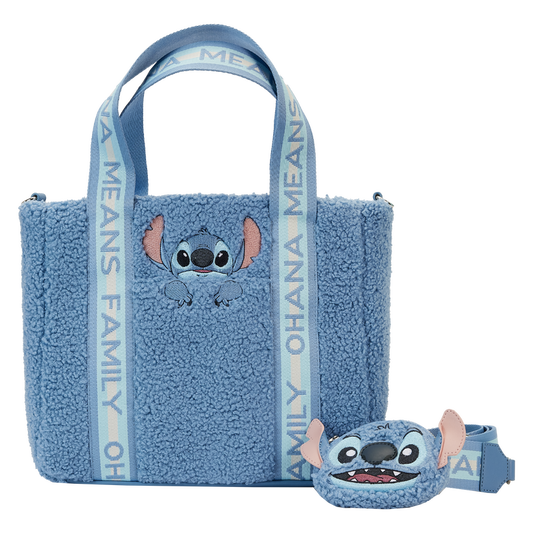 Disney - Loungefly - Sac à main & Porte monnaie Stitch Plush With Coin